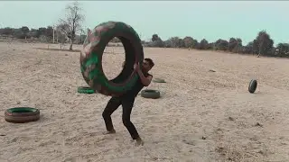 Hardcore Tire Flip Workout - Desi Style 💪 