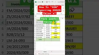 How to sum Ignoring Error Values !! #newexcel #exceltricks #exceltips #excelformula #exceleducation