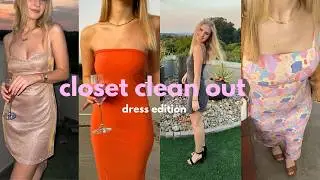 Trying on every dress I own | Closet Cleanout