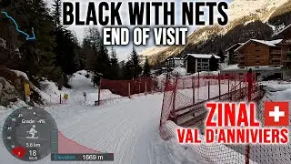 [4K] Skiing Zinal, Aigle Black with Nets - End of Visit, Val d'Anniviers Switzerland, GoPro HERO13