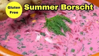 Cold Beet Soup Recipe | How To Make Cold Borscht | Saltibarsciai