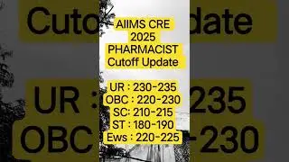 AIIMS CRE RESULT| PHARMACIST CUTOFF|#aiimscreresult #pharmcist #aiims #cutoff #pharmacistcutoff