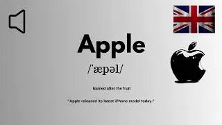 How to Pronounce Apple in British Accent Correctly- English With Zee