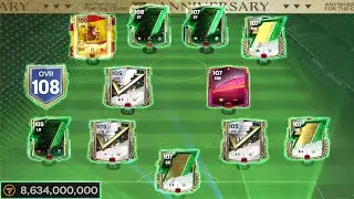 8.6 BILLION 108 OVR TEAM UPGRADE ✅️ | HIGHEST IN FC MOBILE 25 | EXPENSIVE ANNIVERSARY PACK OPENING