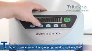 M&aacute;quina de Contar Moedas Triturare XD 9002 B - Contadora de Moedas