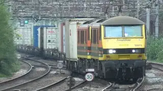 Class 90s Freightliner in the WCML 2024