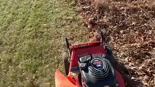 Mowing with the &ldquo;Home Made&rdquo; pull behind mower in tall grass Test #1