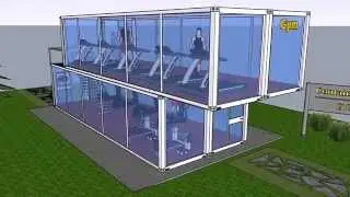 Palestra Fitness Container Shelter Box Produzione