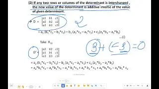 Properties of determinant 