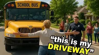 HOA Karen BLOCKS School Bus from Neighborhood - Arrested for Obstruction | EntitledPeople Reddit