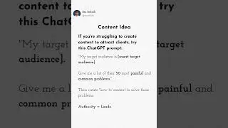 Best Chat Gpt Prompt To Get Content Ideas #chatgpt #chatgptprompt #prompts #seo #contentstrategytips
