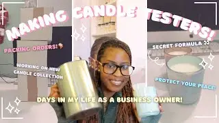 SMALL BUSINESS DIARIES ☁️: NEW SCENTS, MAKING CANDLE TESTERS🕯️ & PACKING ORDERS! 📦
