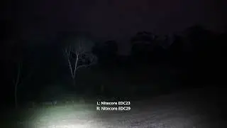 Nitecore EDC23 vs EDC29: Beamshot Tests