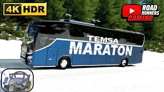 Extreme Snow Challenge! Temsa Maraton 13 VIP on Slippery Roads | ETS2 4K HDR