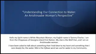 Understanding Our Connection to Water: An Anishinaabe Woman&rsquo;s Perspective