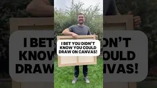 Huge Lion Drawing on Canvas!