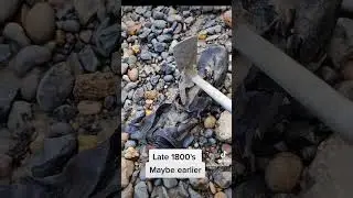 #Mudlarking under #TowerBridge London on the Thames. Finding a #Victorian boot