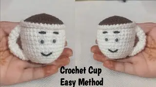 Crochet Coffee Cup Keychain☕||😱Crochet Coffee Cup Keychain Tutorial😱🔥||Cup Tutorial For Beginners...