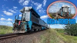 TREM DA RUMO CHEGA A TREMER TUDO A PONTE POR ENTE ELE PASSA UMA DAS MAIORES COMPANHIAS DO BRASIL