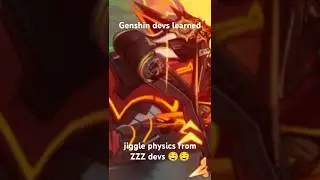 Genshin devs learned jiggle physics from ZZZ devs 🤤🤤 #genshin #mavuika #zzz #hoyoverse #gaming