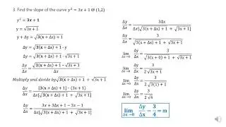 Derivative Interpreted as Slope