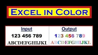 COLORING the letters of the text Color Your Text in Excel