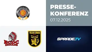 07.12.2025 - Pressekonferenz - ECDC Memmingen Indians vs. T&ouml;lzer L&ouml;wen