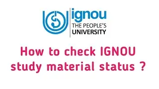 How to check IGNOU Study Material Status #online #ignou  #study_material_2022 #ignou_study_material