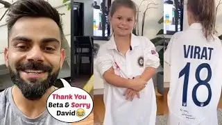 David Warner Daughter Is Virat Kohli BIG Fan! Watch FULL Video Now | Virat Kohli #trending  #cricket