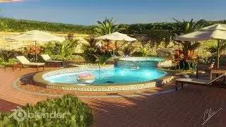 Creating a Swimming Pool in Blender 2.8
