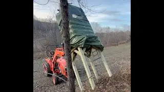 Самодельная засидка для охоты на оленей, часть 3, установка в лесу. Самодельная засидка.