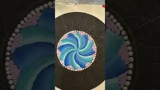 Blue Mandala magic !!#art #dallasart #folkarts #homedecor #painting