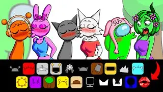 Mini Crewmate Kiss Creepy SPRUNKI | PHASE 2 | Incredibox | Spooky and Funny Sprunki Cartoon