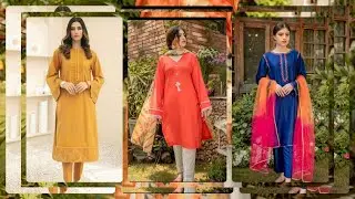 Simple plain and Stylish summer dresses 2021 | Eid Collection Ideas