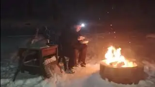 Polar Vortex Temps and Snow! Alone in a Tiny Cabin.