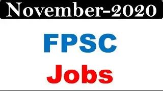 FPSC Jobs 2020