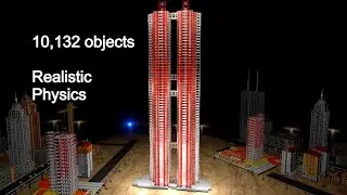 Twin Skyscrapers - 3D Collapse Simulation (Earthquake Structural Failure)