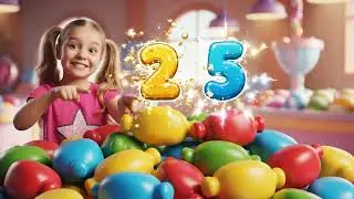 Colorful 3D animated candy