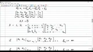 LU factorization method