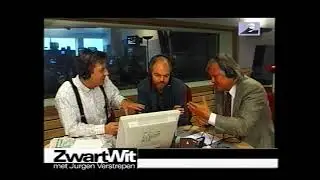 Zwartwit Talkradio studio Sfeerbeeld bij Kanaal2-VTM en Topradio