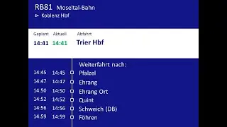 [DB Regio Mitte] Ansagen RB81 Trier - Koblenz