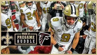 Brees & Demario Lead Saints Pregame Huddle vs Falcons | Week 13 | 2019 NFL