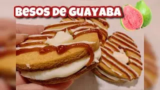 Besos de guayaba y queso crema 💋 Galletas suaves rellenas de queso crema