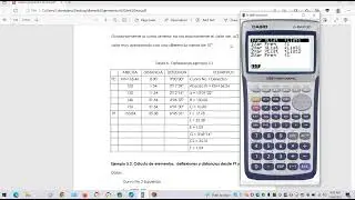 Regresion lineal en curvas Circulares con Casio 9860g sd