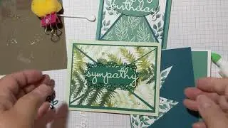 Card Kit #1 First two cards using Forever Greenery DSP.