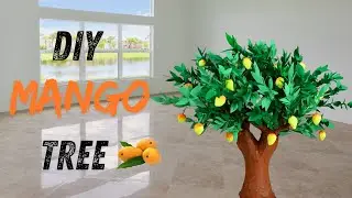 Mango Tree Masterpiece in Minutes with Paper and Thermocol | diy mango tree #diy #artandcrafts #tree