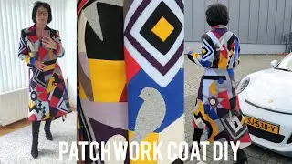 Patchwork wool coat creation