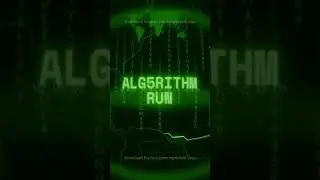 ALGORITHM RUN   Retro CRT green screen glitch text animation