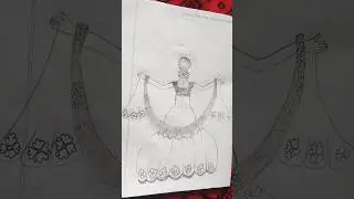 nice girl sketch colour drawing 💃#shorts #shortsfeed #ytshorts #vairal #trending #painting #art