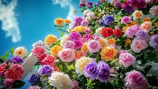 Dreamy Rose Garden View 🌸 | Pure Nature Vibes Fresh Blooming Roses 🌹 | So Peaceful
